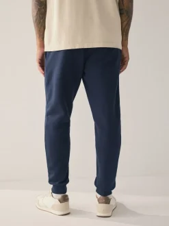 Navy Blue Slim Fit Slim Fit Brushback Heavyweight Joggers