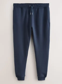 Navy Blue Slim Fit Slim Fit Brushback Heavyweight Joggers
