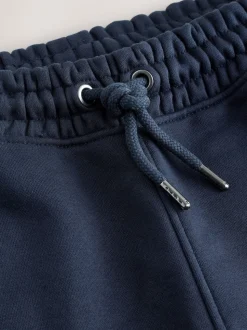 Navy Blue Slim Fit Slim Fit Brushback Heavyweight Joggers