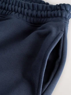 Navy Blue Slim Fit Slim Fit Brushback Heavyweight Joggers