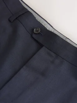 Navy Blue Slim Fit Slim Fit Signature Nova Fides 100% Italian Wool Suit Trousers