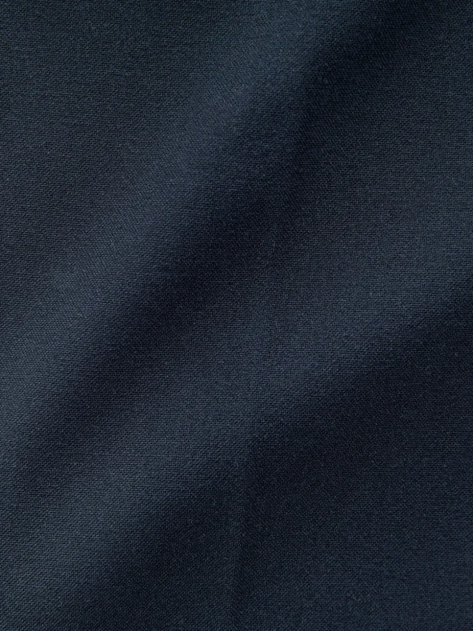 Navy Blue Slim Fit Smart Stretch Trousers With Internal Drawcord