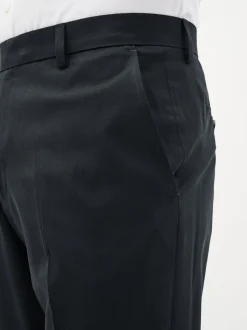 Navy Blue Slim Fit Stretch Smart Trousers