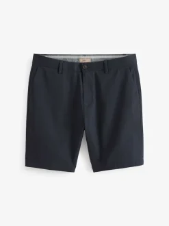Navy Blue Slim Fit Stretch Chinos Shorts