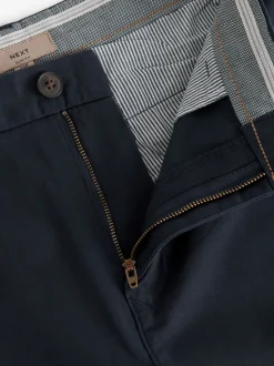 Navy Blue Slim Fit Stretch Chinos Shorts