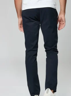 Navy Blue Slim Fit Stretch Chinos Trousers