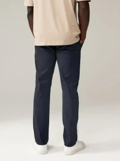 Navy Blue Slim Fit Stretch Chino Trousers 2 Pack