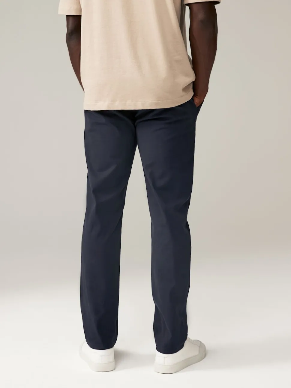 Navy Blue Slim Fit Stretch Chino Trousers 2 Pack