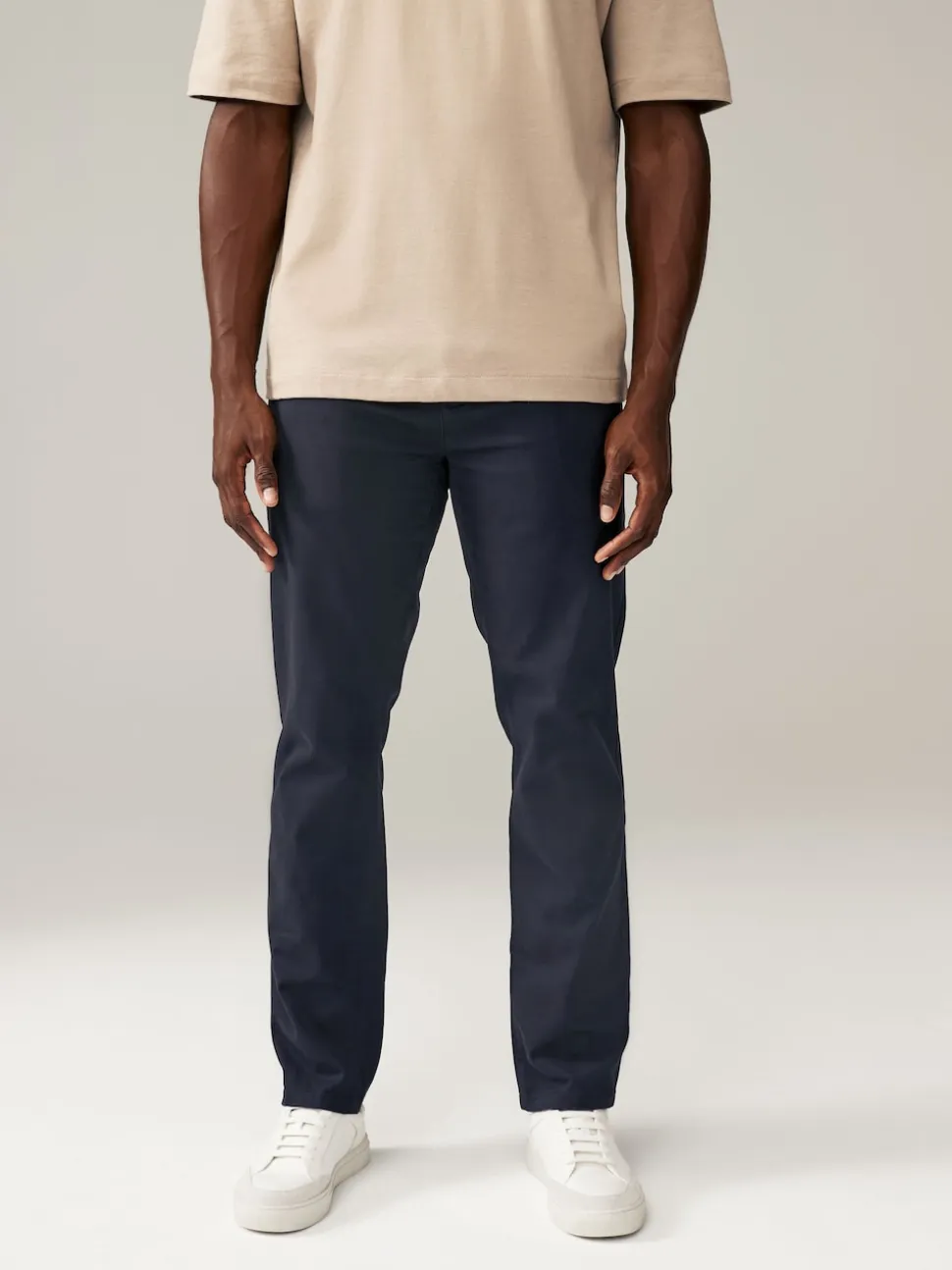 Navy Blue Slim Fit Stretch Chino Trousers 2 Pack