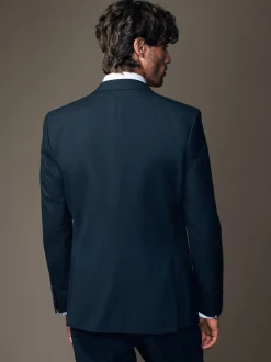 Navy Blue Slim Fit Two Button Suit Jacket