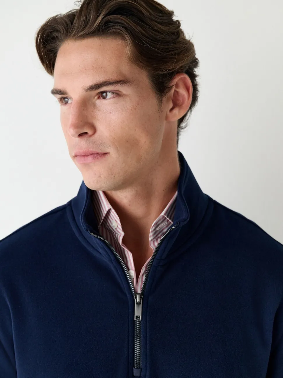 Navy Blue Soft Touch Quarter Zip Neck Fleece