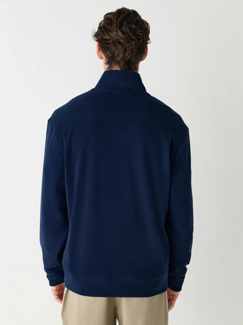 Navy Blue Soft Touch Quarter Zip Neck Fleece