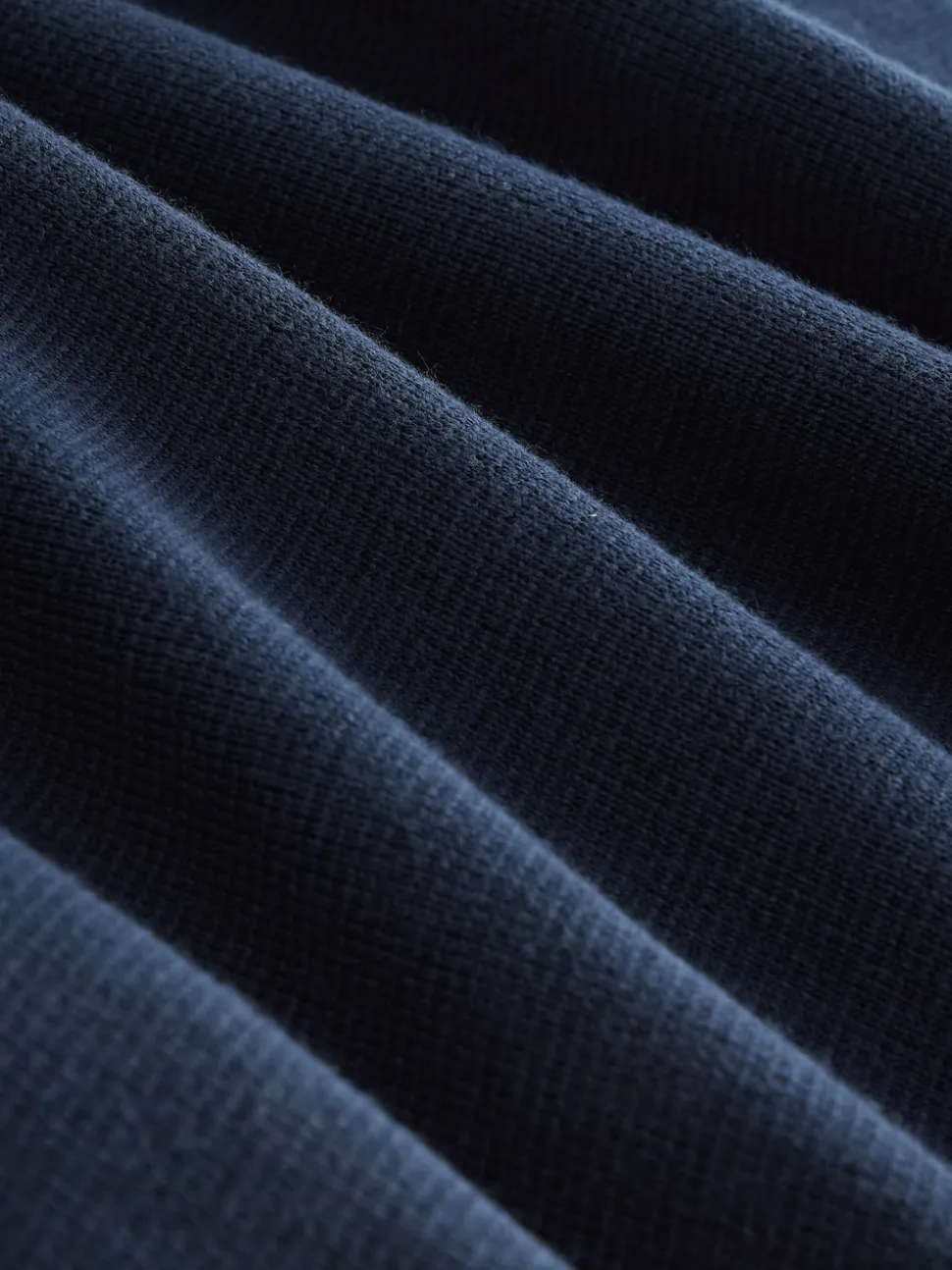 Navy Blue Stag Logo N.Premium Regular Fit 100% Cotton Premium Quarter Zip Jumper