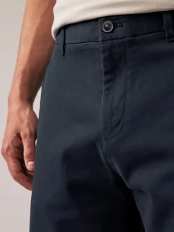 Navy Blue Straight Fit Stretch Chino Trousers 2 Pack
