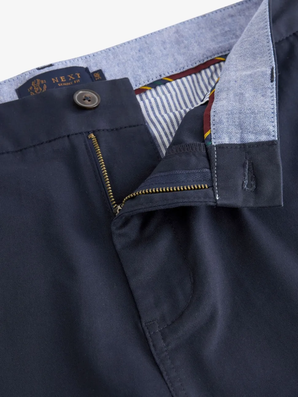 Navy Blue Straight Fit Stretch Chinos Shorts