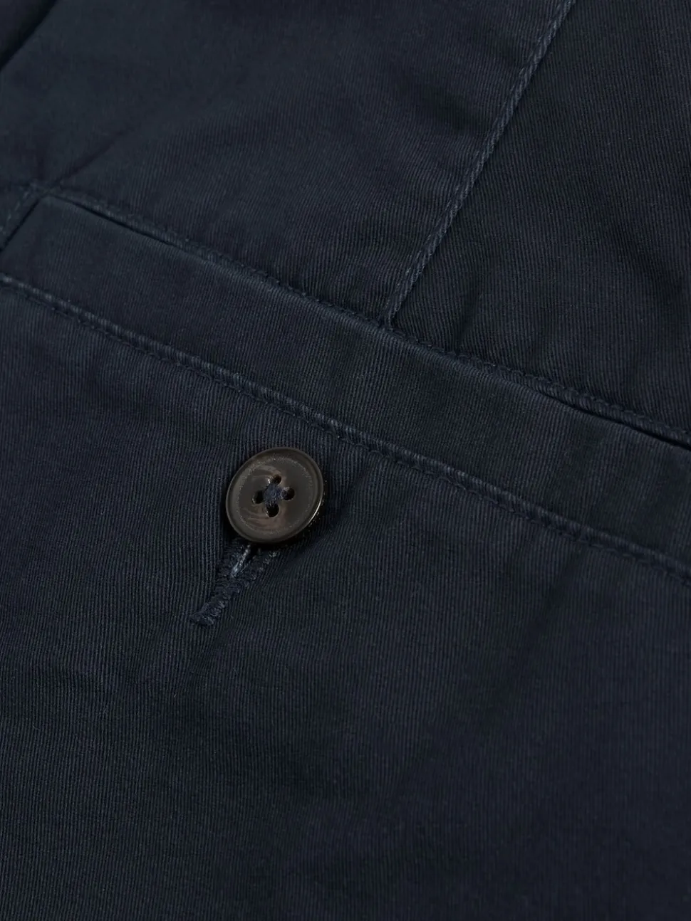 Navy Blue Straight Fit Stretch Chinos Shorts