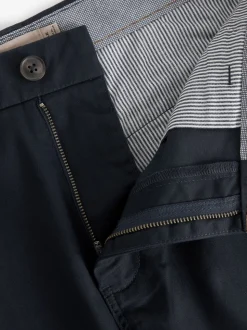 Navy Blue Straight Fit Stretch Chinos Shorts