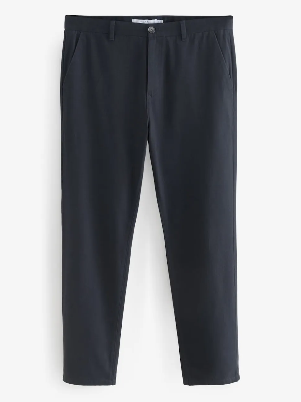 Navy Blue Straight Fit Stretch Chinos Trousers