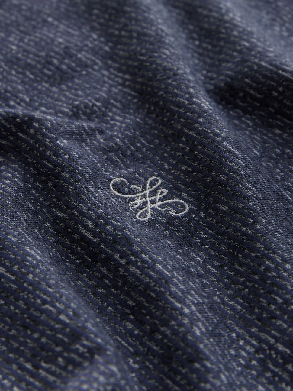 Navy Blue Stripe Jersey Short Pyjamas Set