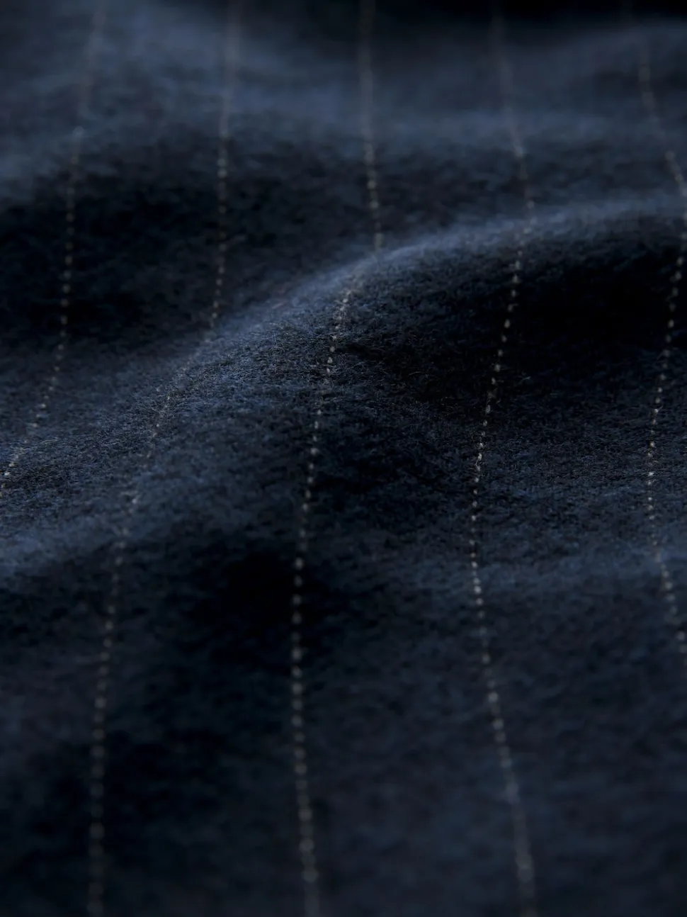 Navy Blue Stripe Soft Touch Oxford Long Sleeve Shirt