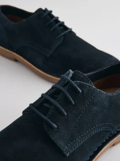 Navy Blue Suede Desert Shoes