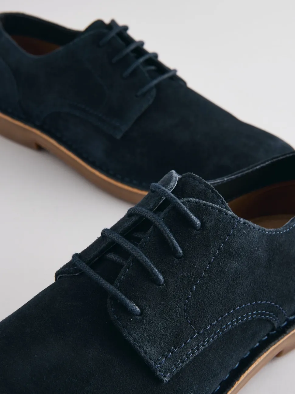 Navy Blue Suede Desert Shoes