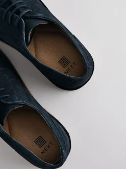 Navy Blue Suede Desert Shoes