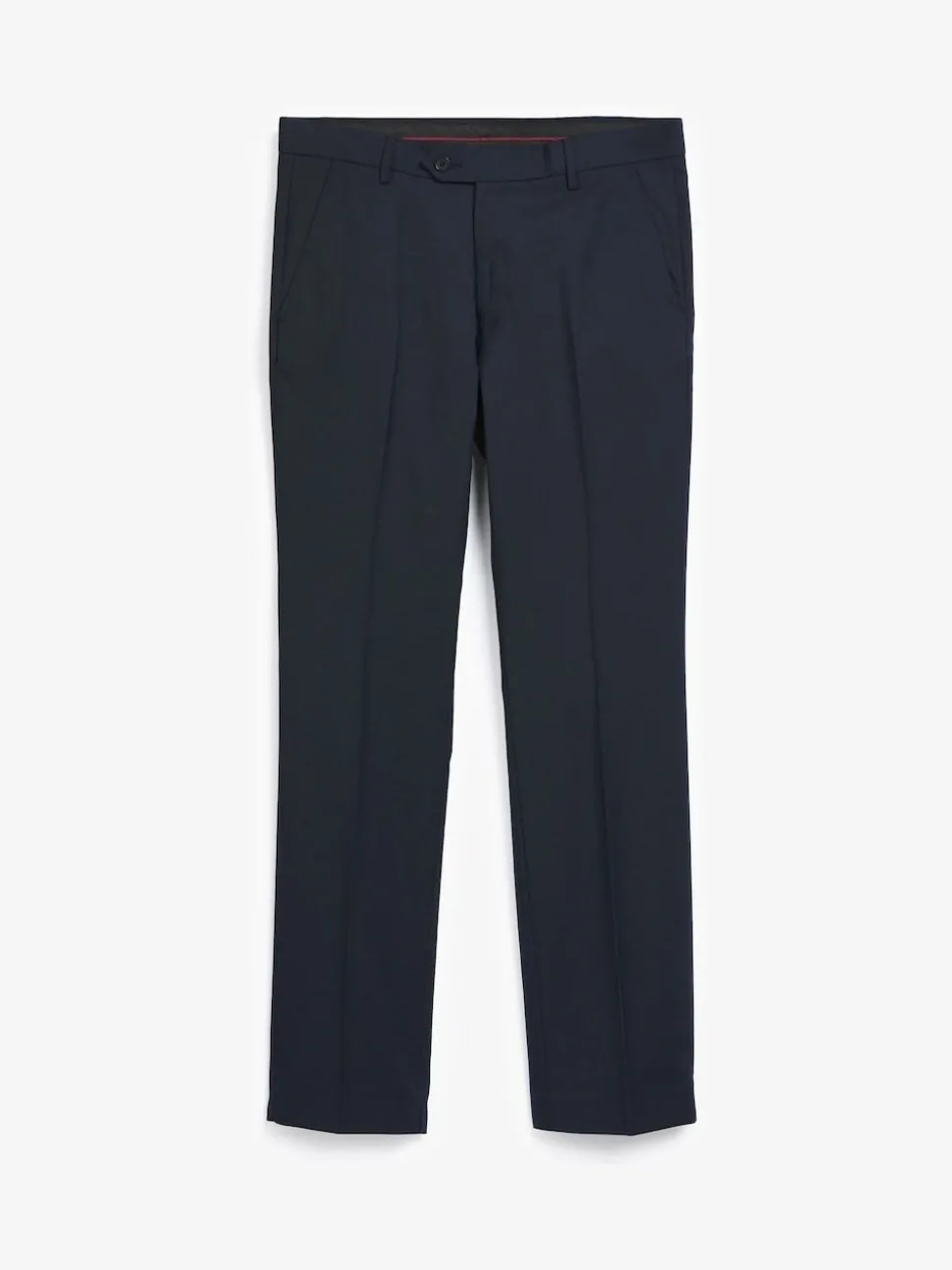 Navy Blue Tailored Fit Stretch Smart Trousers