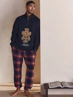 Navy Blue Thermal Fleece Half Zip