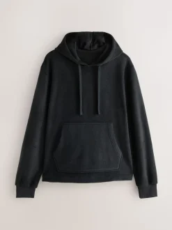 Navy Blue Thermal Fleece Bottoms Long Sleeve Hoodies Set