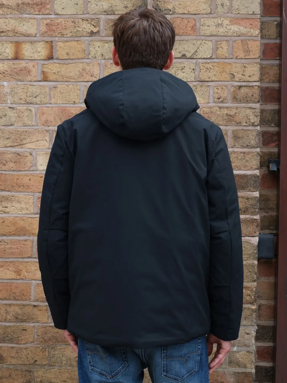 Navy Blue ThermoGen Parka Jacket with Borg Lining