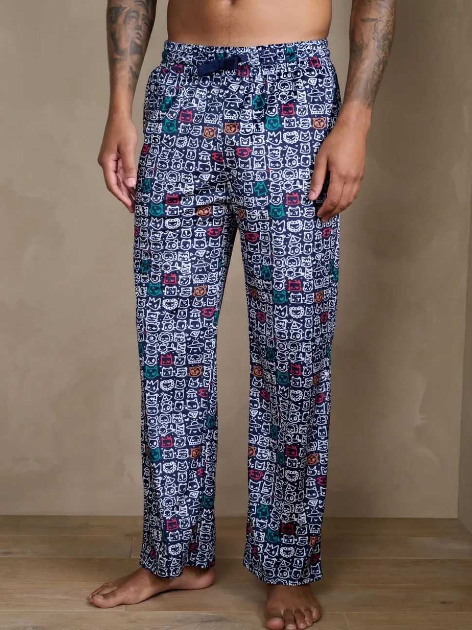 Navy Blue Totcat License Long Pyjama Bottoms