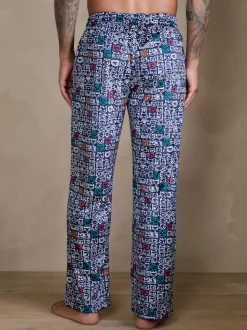 Navy Blue Totcat License Long Pyjama Bottoms