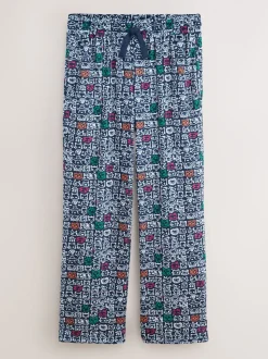 Navy Blue Totcat License Long Pyjama Bottoms