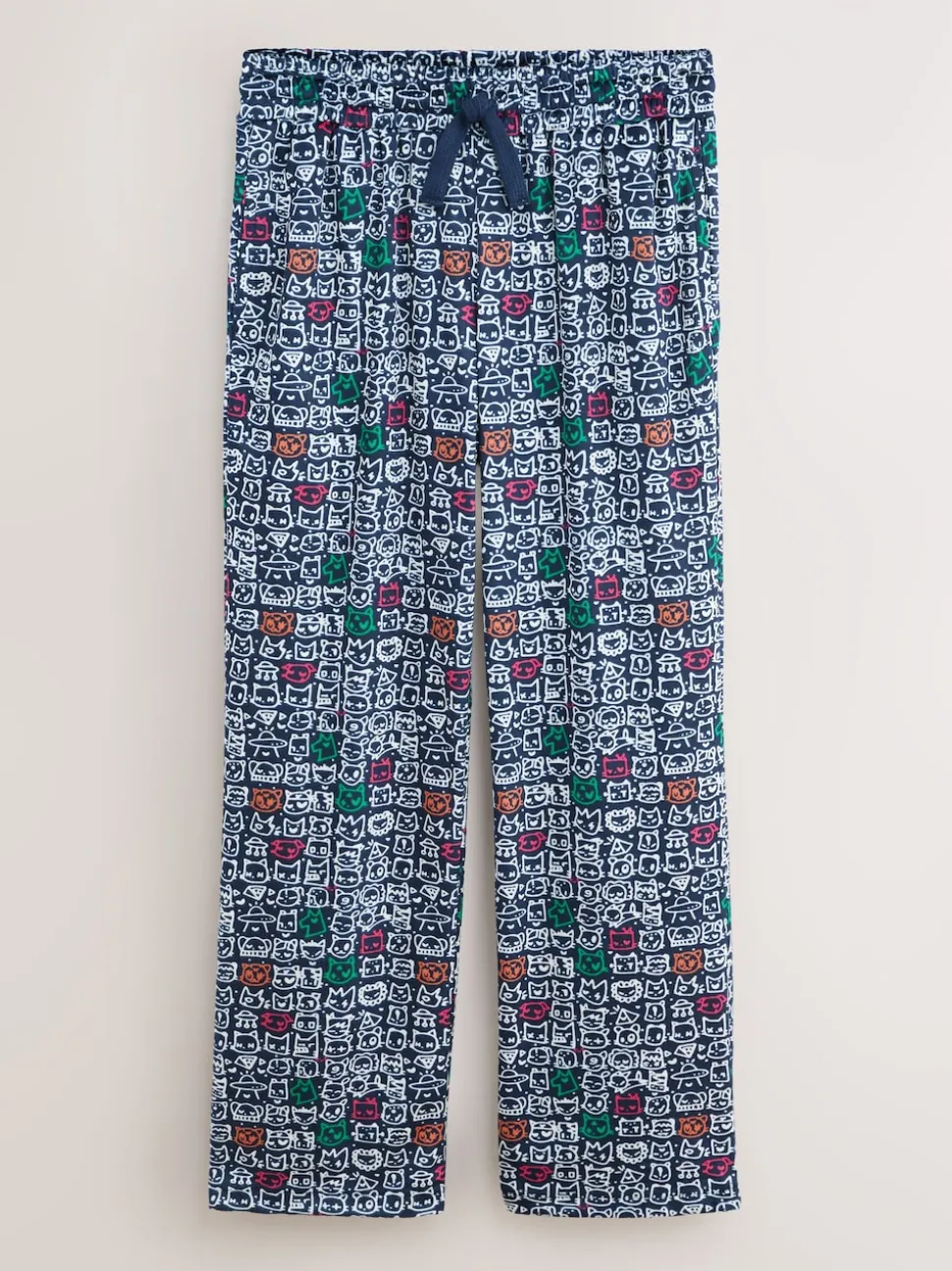 Navy Blue Totcat License Long Pyjama Bottoms
