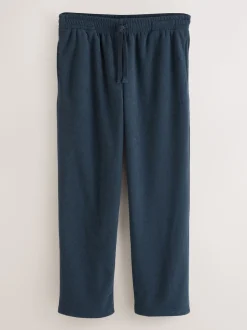 Navy Blue Towelling Long Sleeve Trophy Neck Pyjamas Set