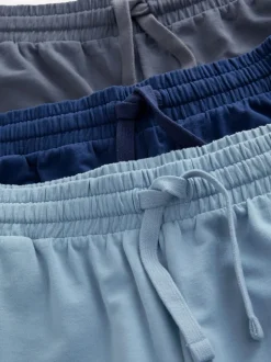 Navy Blue/Blue Lightweight 100% Cotton Shorts 3 Pack