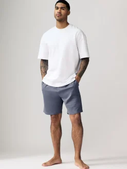Navy Blue/Blue Lightweight 100% Cotton Shorts 3 Pack