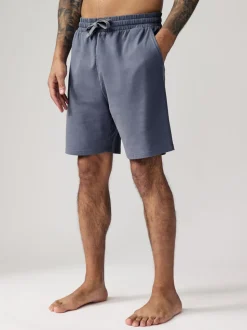 Navy Blue/Blue Lightweight 100% Cotton Shorts 3 Pack