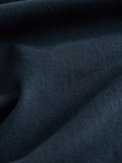 Navy Blue/Charcoal Grey Linen Cotton Elasticated Drawstring Trousers 2 Pack