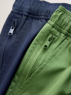 Navy Blue/Green Motionflex 5 Inch Swim Shorts 2 Pack