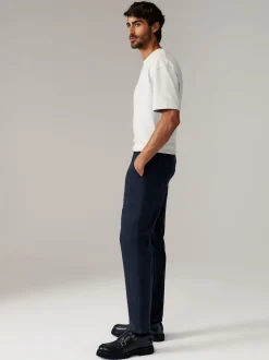 Navy Blue/Grey Charcoal Slim Fit Stretch Chino Trousers 2 Pack