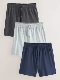 Navy Blue/Grey Jersey Pyjamas Shorts 3 Pack