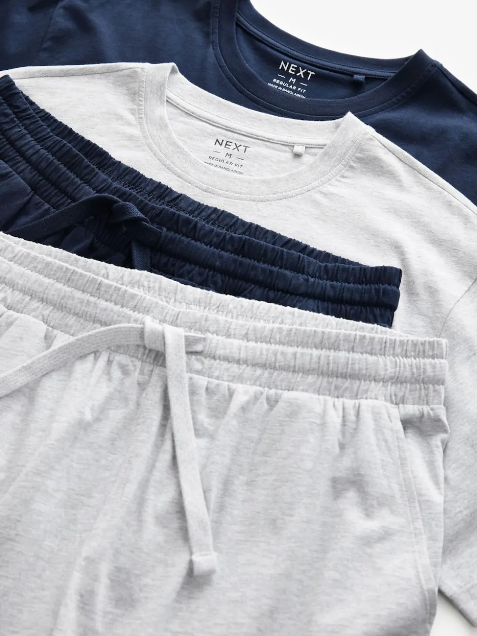 Navy Blue/Grey Jersey Short Pyjamas Set 2 Pack