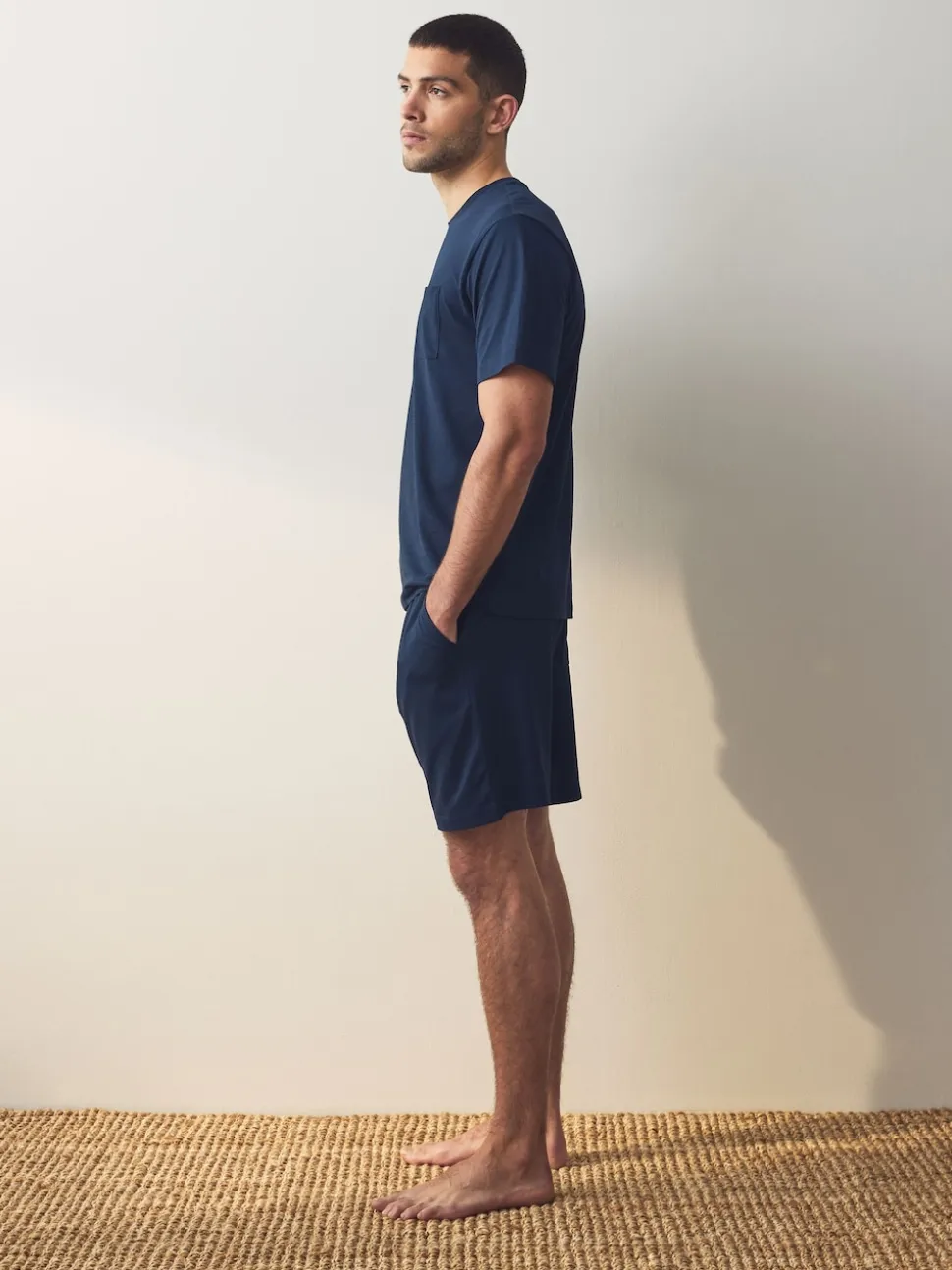 Navy Blue/Grey Jersey Short Pyjamas Set 2 Pack