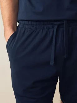 Navy Blue/Grey Jersey Short Pyjamas Set 2 Pack