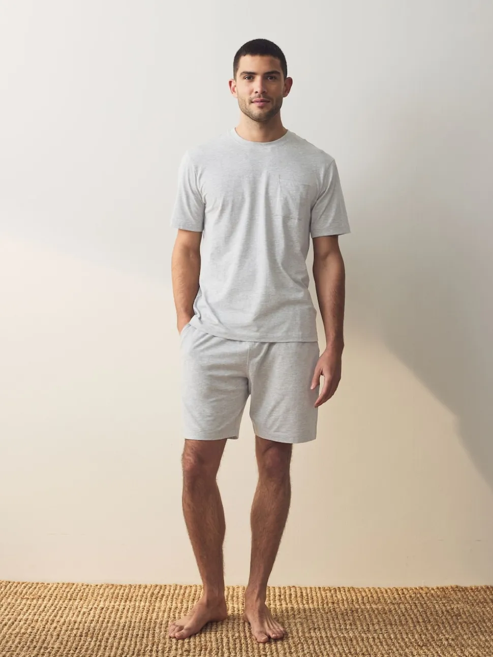Navy Blue/Grey Jersey Short Pyjamas Set 2 Pack