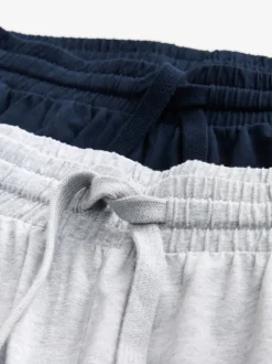 Navy Blue/Grey Long Sleeve Jersey Pyjamas Set