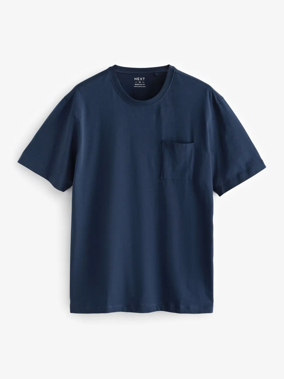 Navy Blue/Grey Marl Cuffed Jersey Pyjamas Set