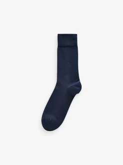 Navy Blue/Grey Pattern 12 Pack Cotton Rich Socks